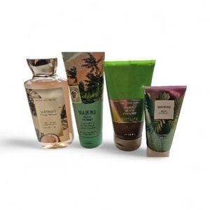 Bath & Body Works Waikiki Body Wash & Lotion Set - Green & Pink
